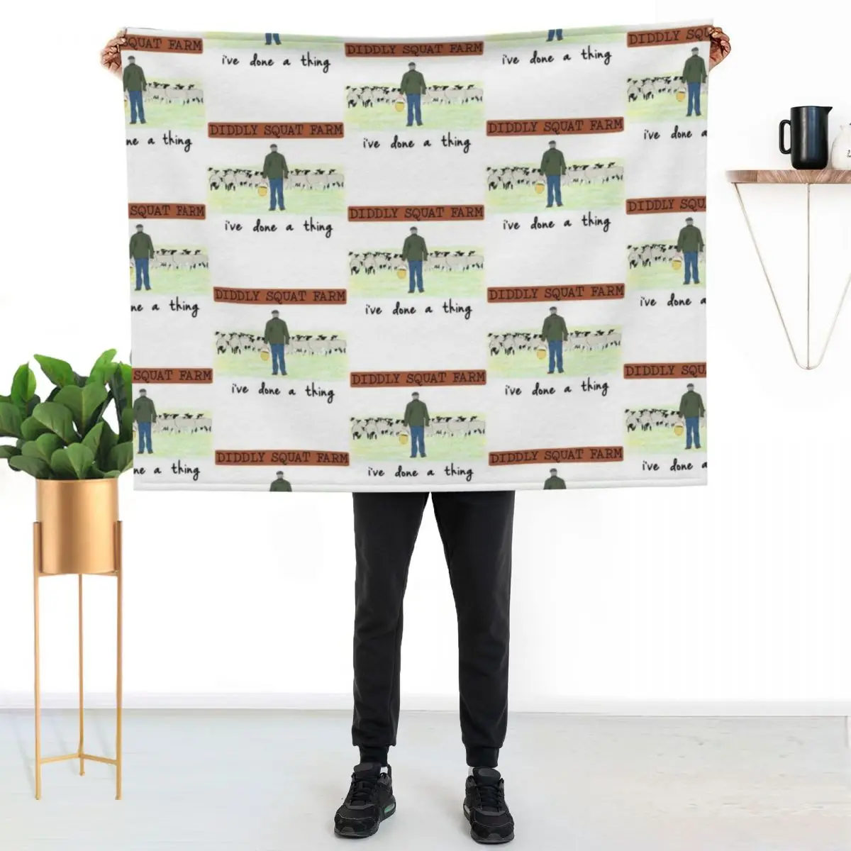 

Farmer Jeremy Throw Blanket Soft Home Decor Blanket for Couch Bedroom