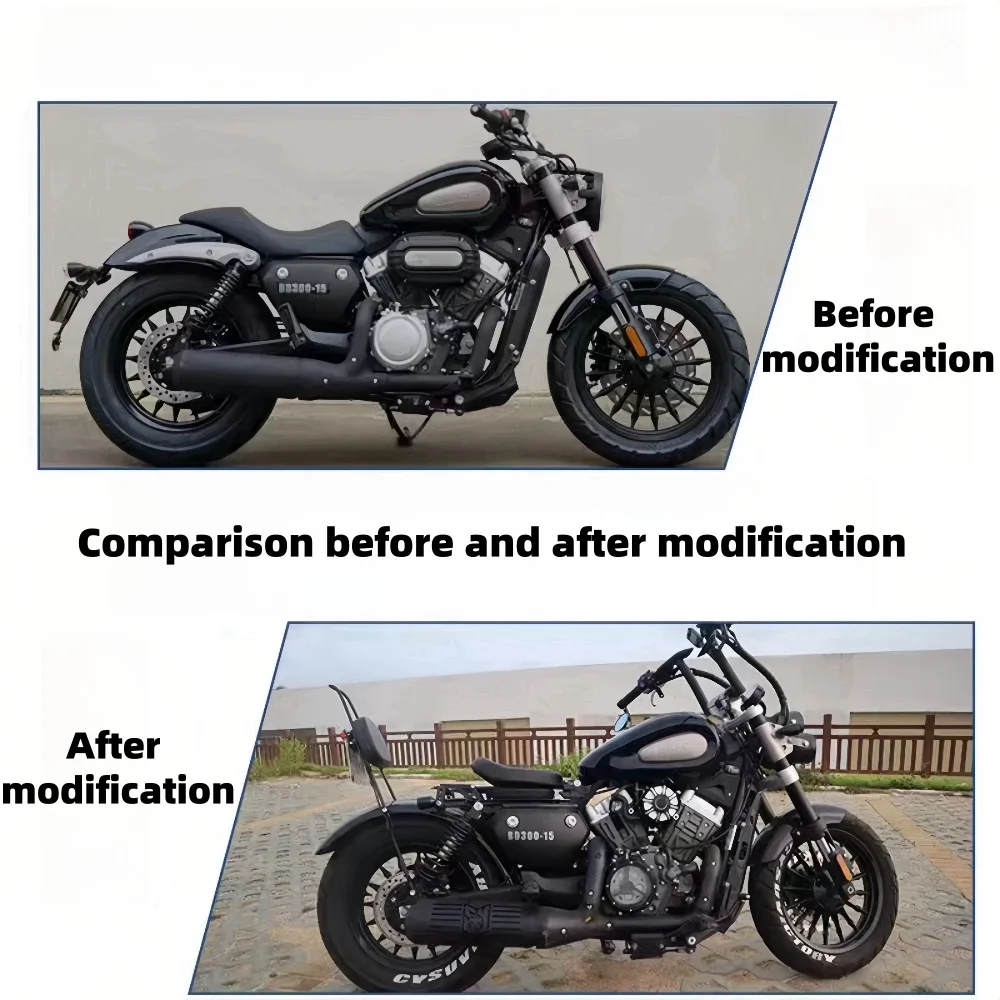 Untuk BENDA Chinchiiia 300 ROCK 300 Modifikasi Ekor Pendek, Aksesori Spatbor Belakang Diperpanjang, Ubin Lumpur Panjang Retro Bob