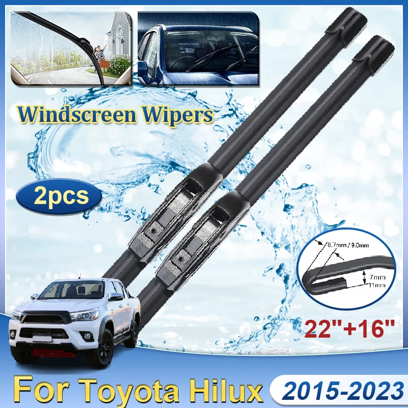 

Для Toyota Hilux MK8 TruckMasters OX TKM TMT 2015 2016 2017 2018 2019 2020 2021 2022 2023 Стеклоочиститель автомобиля резиновое окно 22 "+ 16"