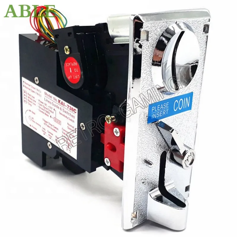 KAI 738 Coin Acceptor Coin Selector Token Coin Mech for Arcade Kiosk Game Cabinet Vending Machine Zinc Panel