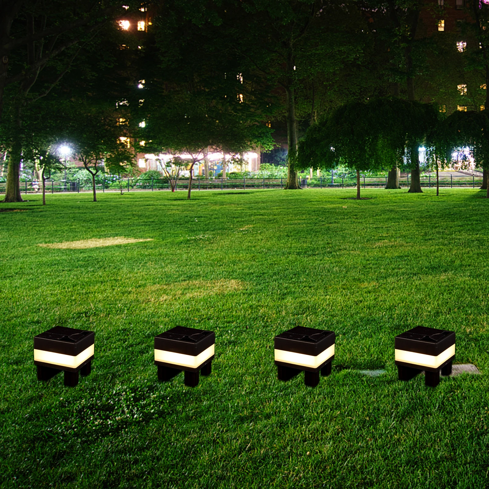 

Solar Post Lamp Plastic Concrete Waterproof Outdoor Sensor Lights Fence Garden Pillar Solar Energy Healthy Easy MultiScene