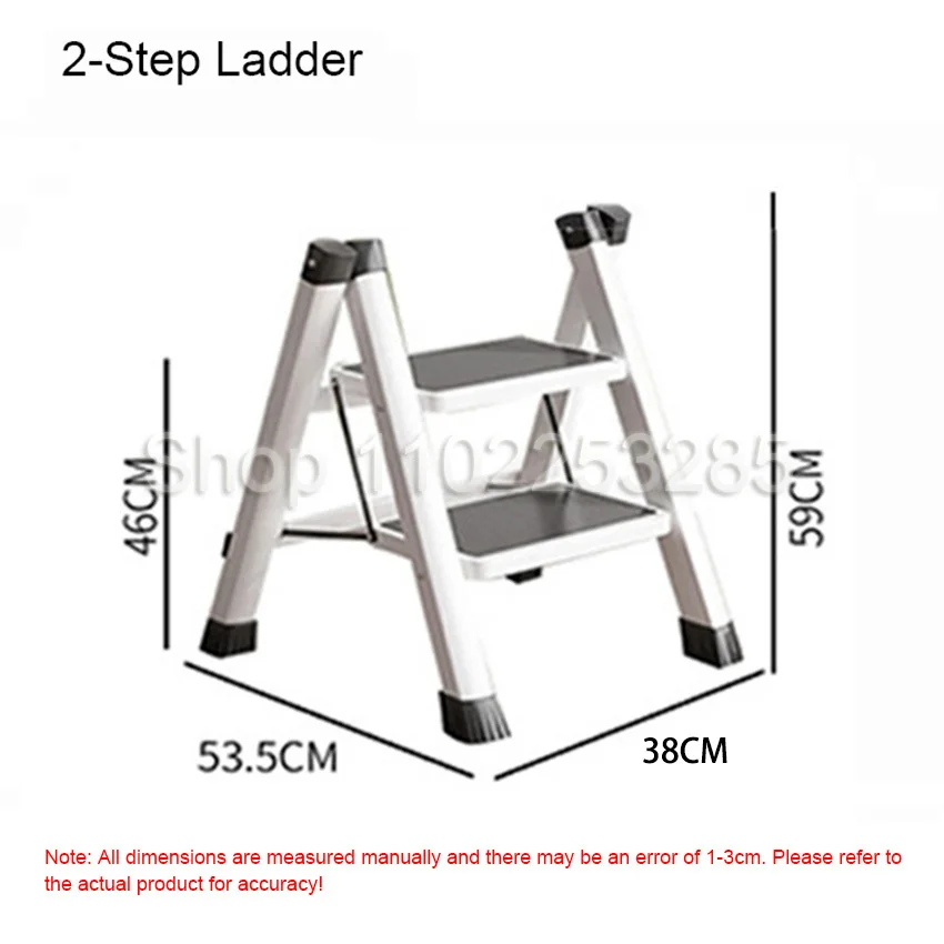 Multifunctional Folding Ladder 2/3 Foldable House Ladder Protable Ladder Stable Household Step Stool Storage Shelf For Home