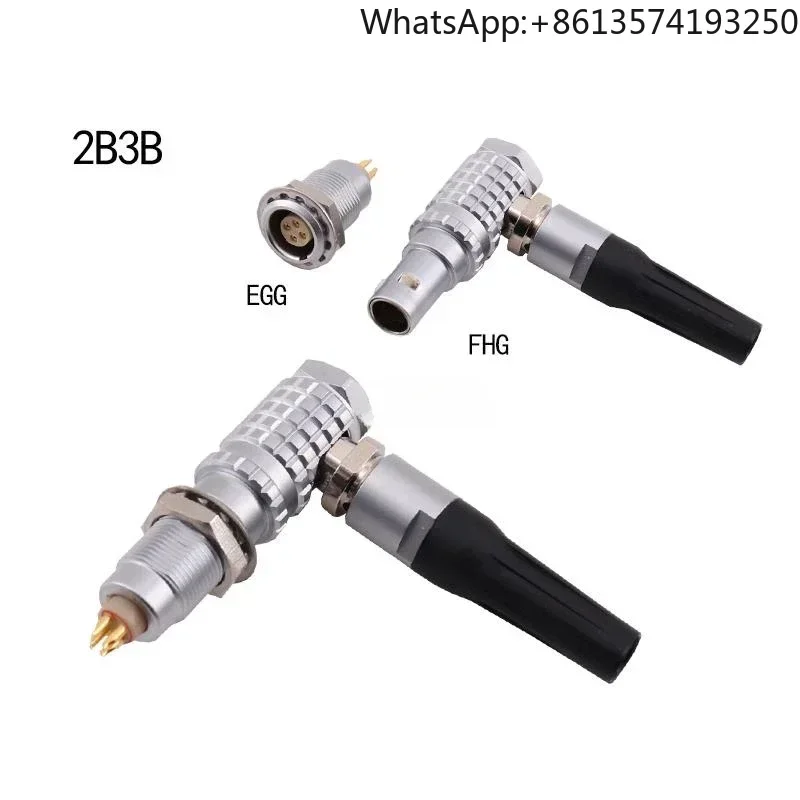 

Metal Connector Bent 90 Degree Push-pull Self-locking Aviation Plug Socket FHG 2B3 B