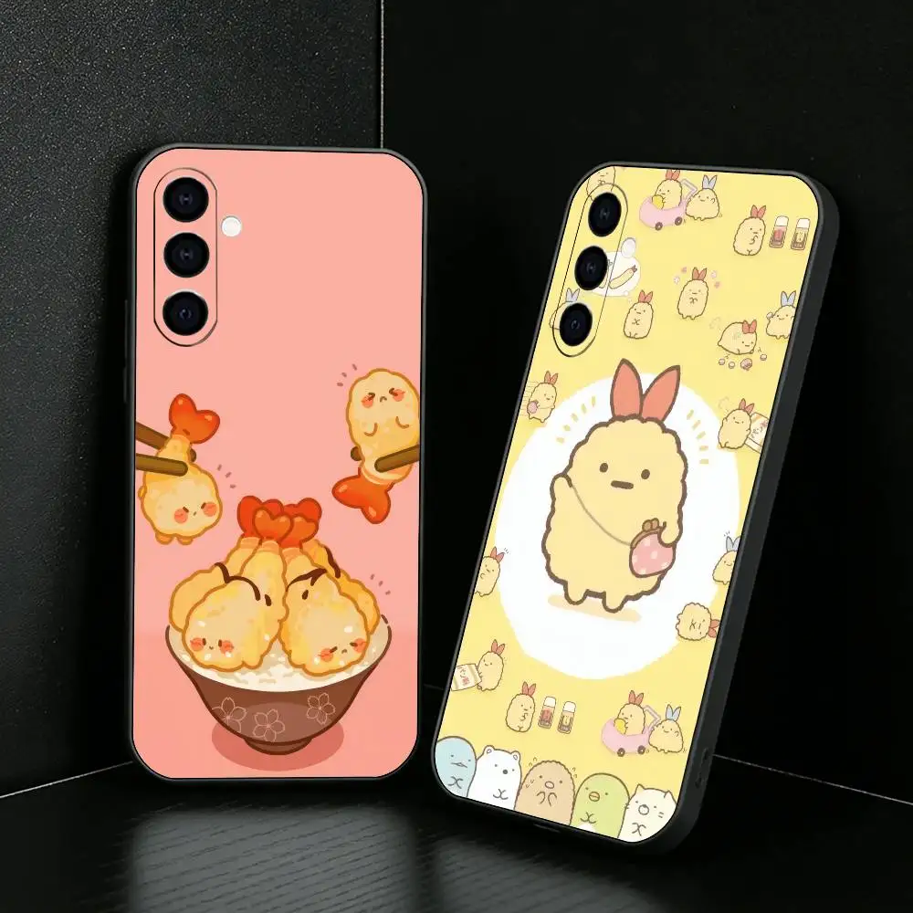 Tempura Korean Emoji SSibal Phone Case For Samsung Galaxy A73,A72,A71,A70,A52,A51 Others Soft Black Cover