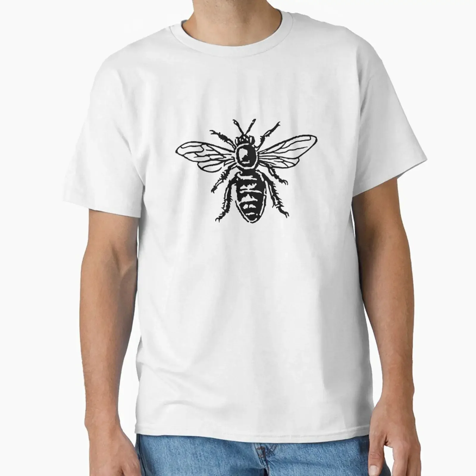 Дизайнерская одежда Honey Bee от theshirtshops: винтажные унисекс-рубашки с эффектом потертости, эластичные, с графическим принтом, слегка модные.