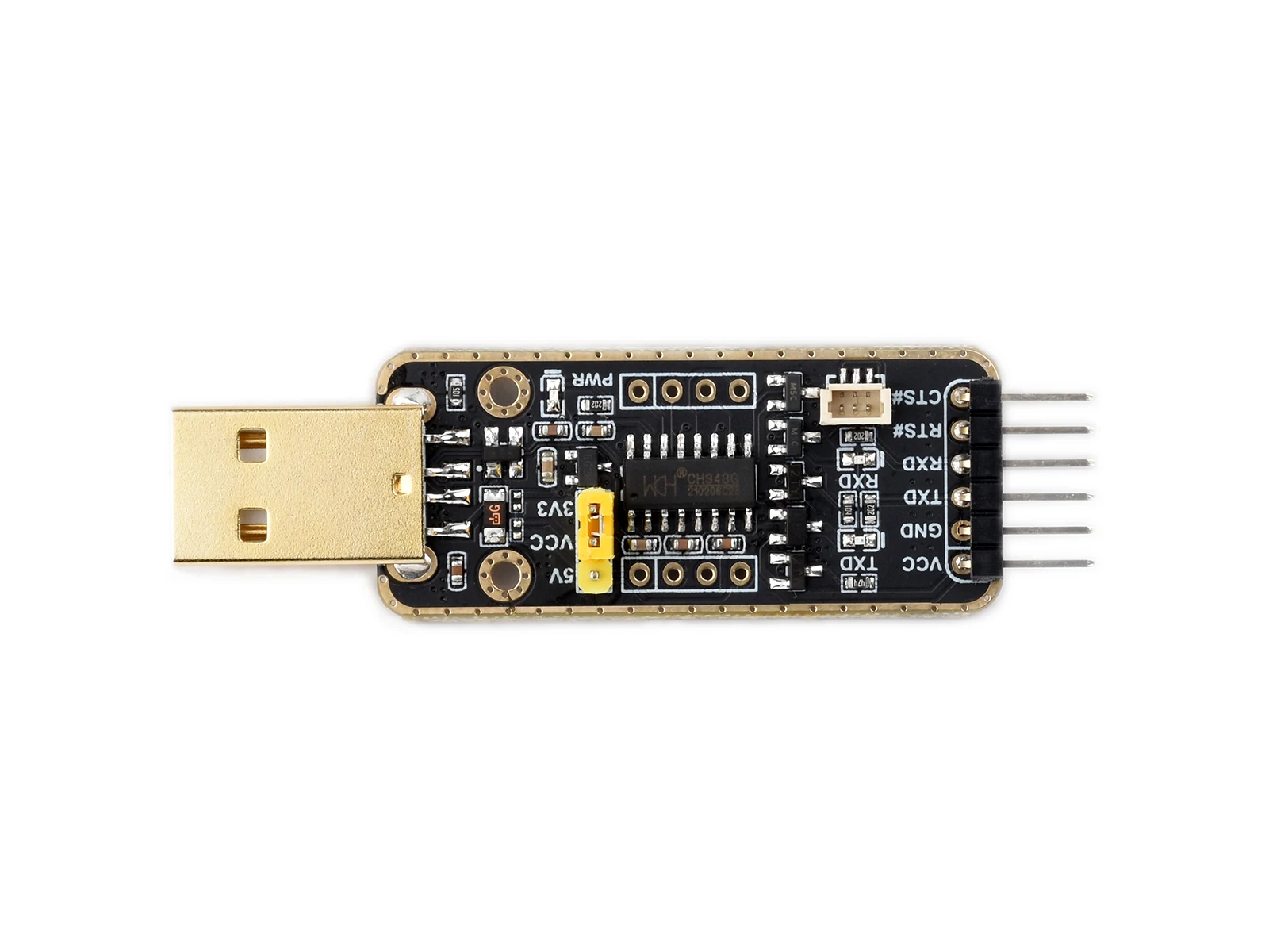 Módulo depurador USB para UART para Raspberry Pi 5, porta tipo A, conector UART integrado, transmissão de alta taxa de transmissão