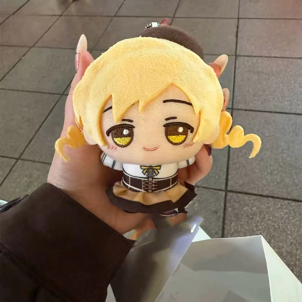 Muñeco de Peluche de 10 cm de Puella Magi Madoka Magica, Personaje Tomoe Mami, Juguete de Peluche, Regalo de Cumpleaños, Decoración Navideña, Coleccionable para Fans
