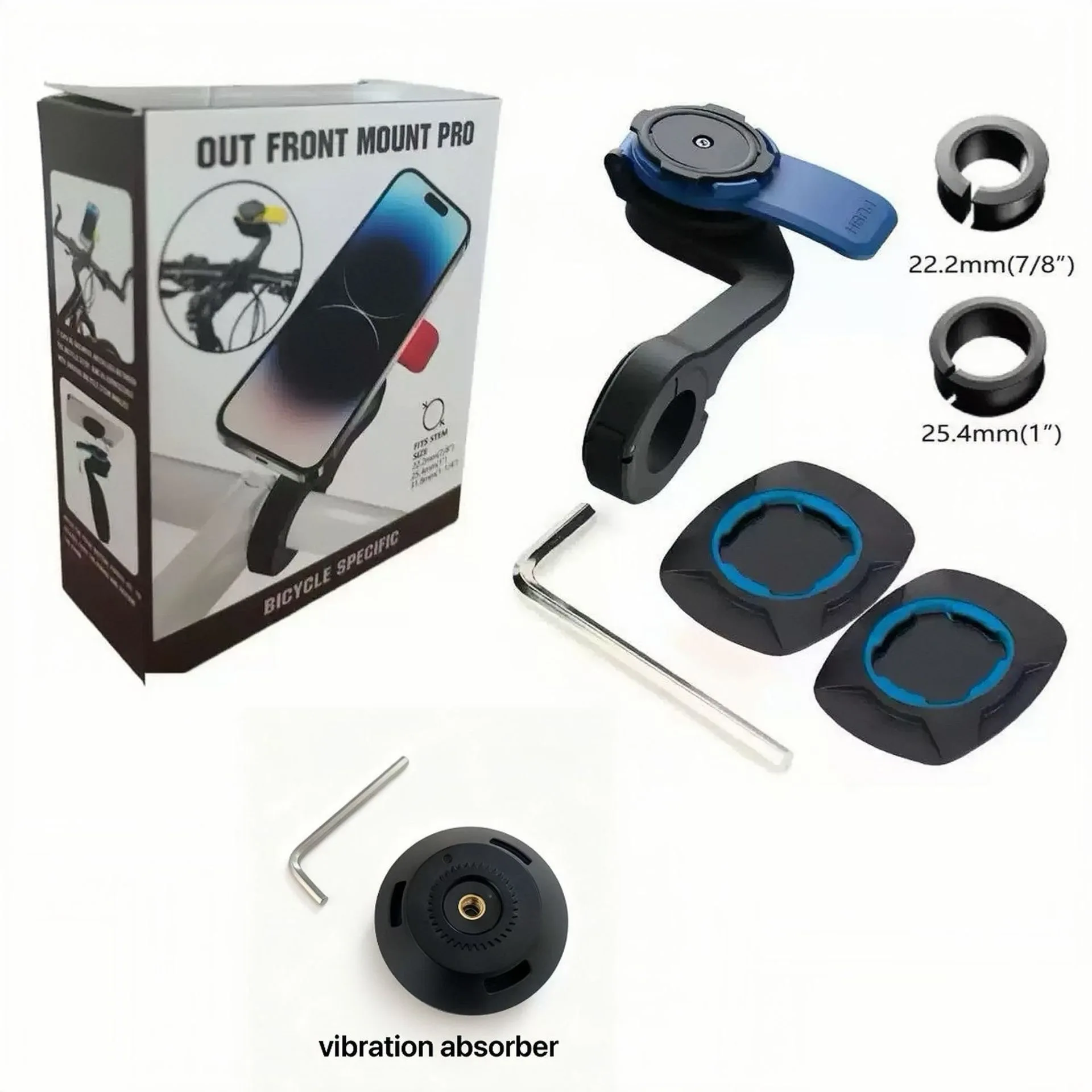 

Motorcycle Phone Holder Anti-Shocked Smartphone Stand Bike 360° Quad Rotatable Mount Clamp Riding Navigation Bike Phone Bracket