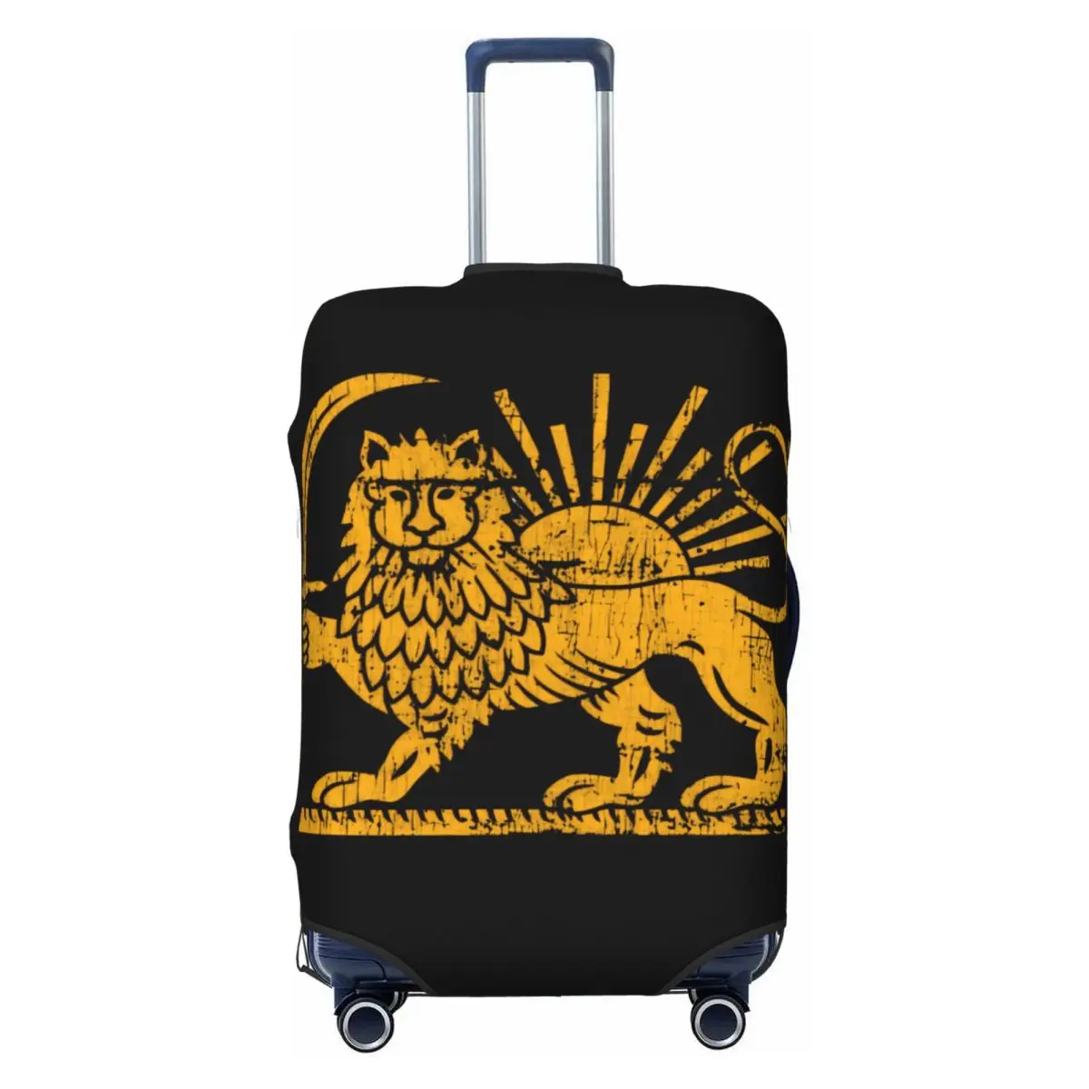 

Iran Retro Lion Faded Style Flag Design Suitcase Cover Flight Cruise Trip Useful Luggage Case Protection