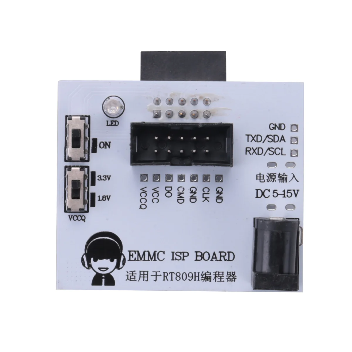 EMMC ISP Board EMMC for RT809H Programmer EMMC Adapter Test Clip Fast Writing Reading Speed Calculator Chips