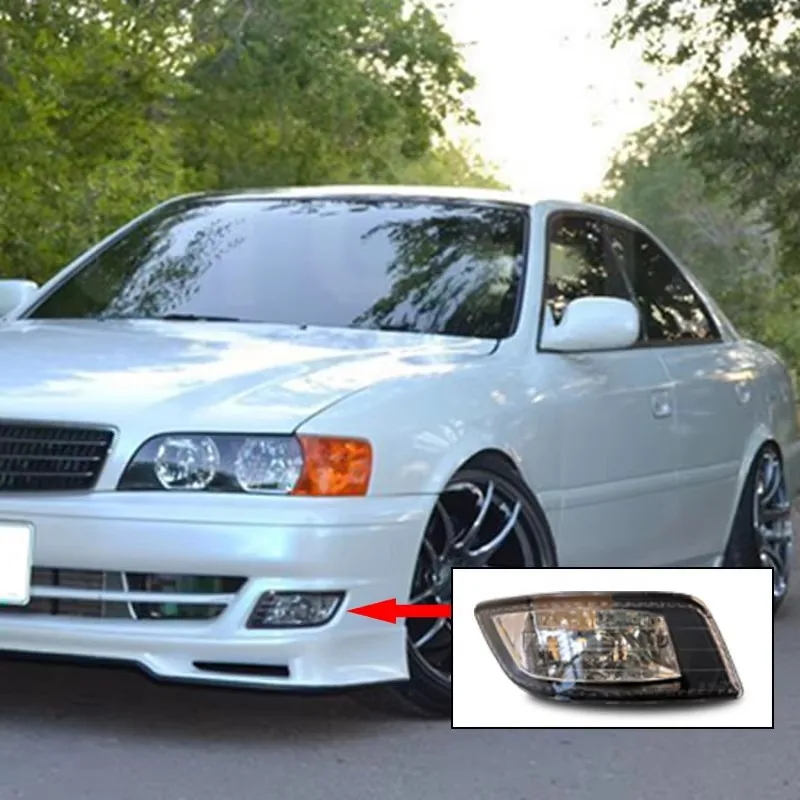 A Pair Car Fog Light for Toyota Chaser Jzx100 X100 1998 1999 2000 2001 Vista Foglamp 2000-2003 with Lamp Bulb