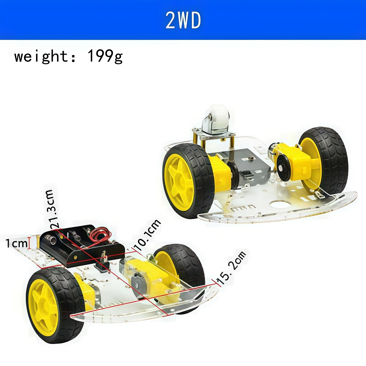 Smart car chassis / line-finding car / robot car chassis / speed measurement / battery box delivery 2 WD car