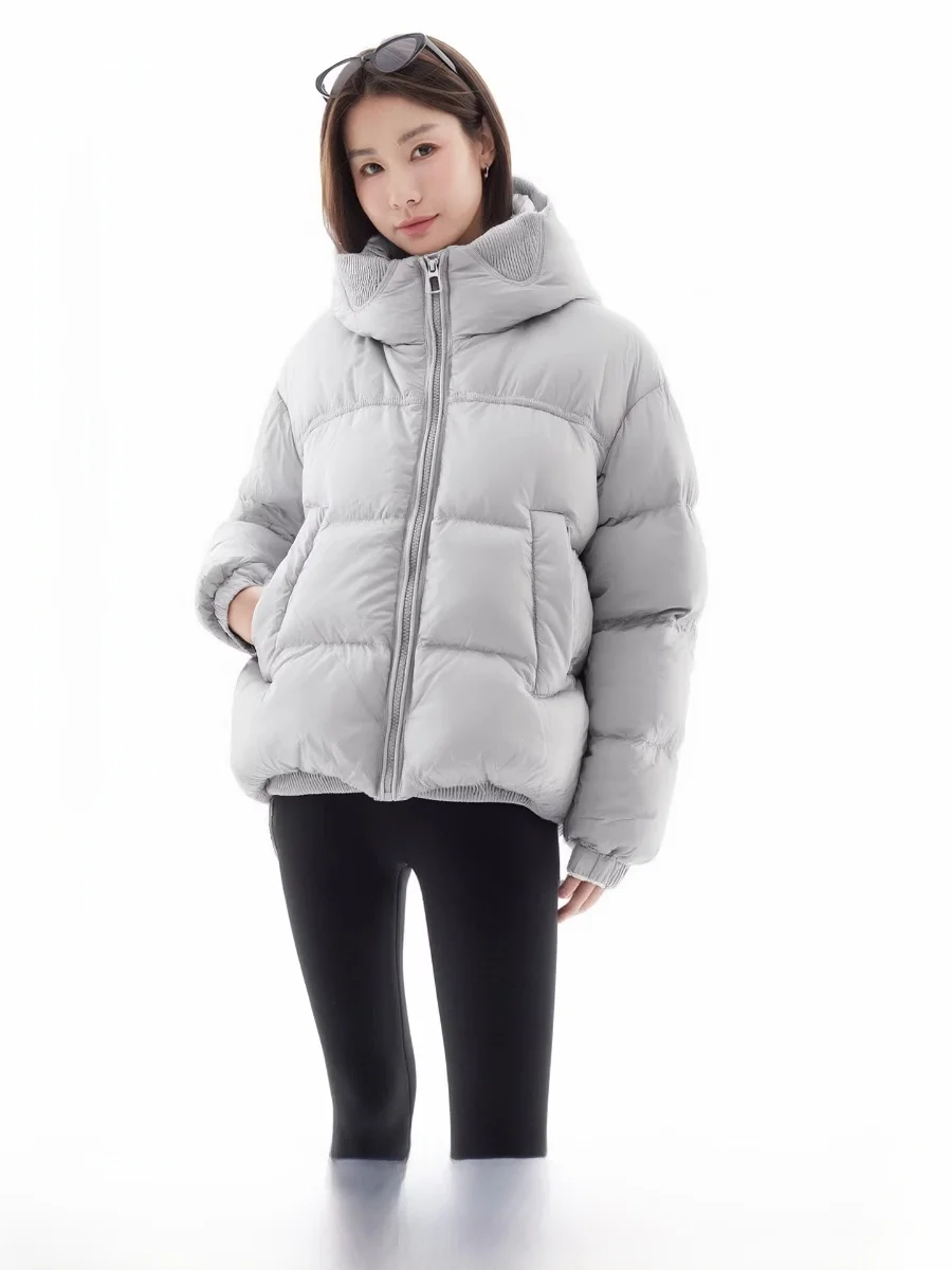 

Женская легкая пуховая куртка Cloud Life Snow Domain с капюшоном, наполненная белым гусиным пухом, повседневная зимняя верхняя одежда