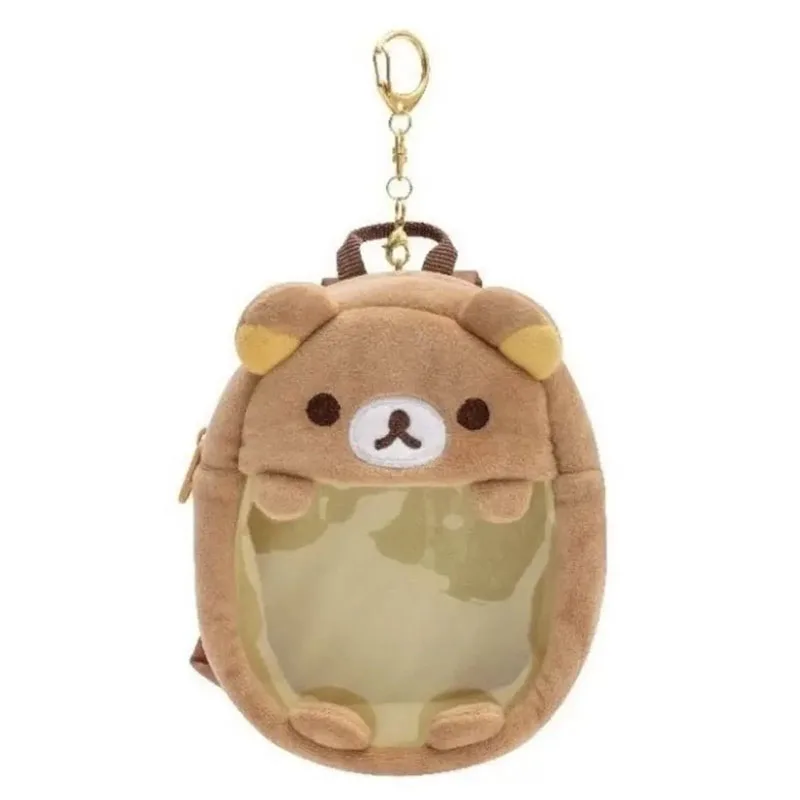 Kawaii Rilakkuma Vintage Folding Crossbody Bag Storage Bag Phone Bag Pendant San-X Plush Backpack Cute Girls Heart Wallet Gifts