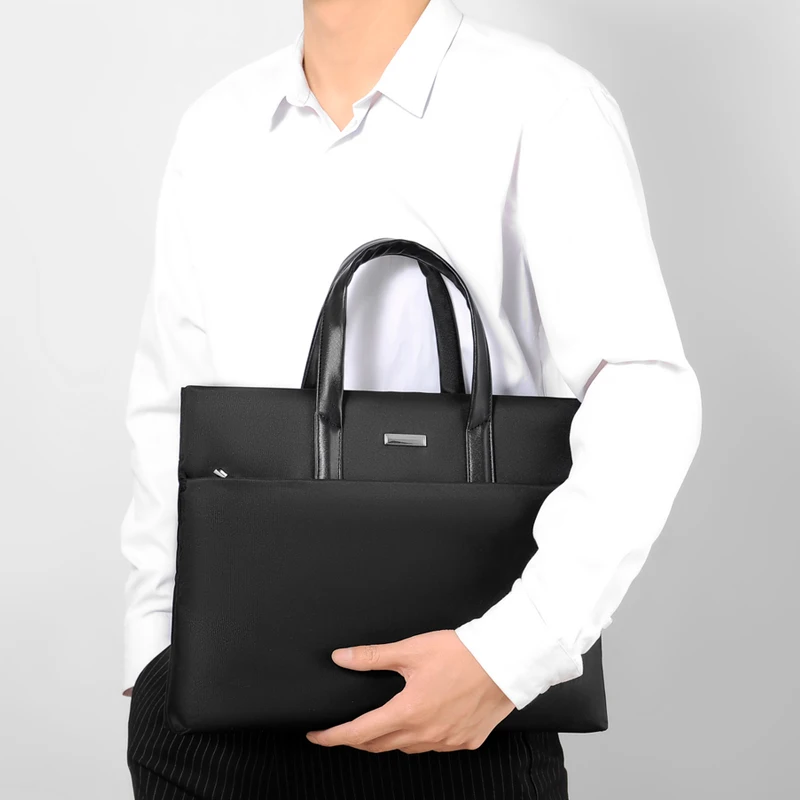 Laptop Office Tote Bag Multi Size Hand Briefcase Business Work Large Capacity Partition Universal Laptop - view 4