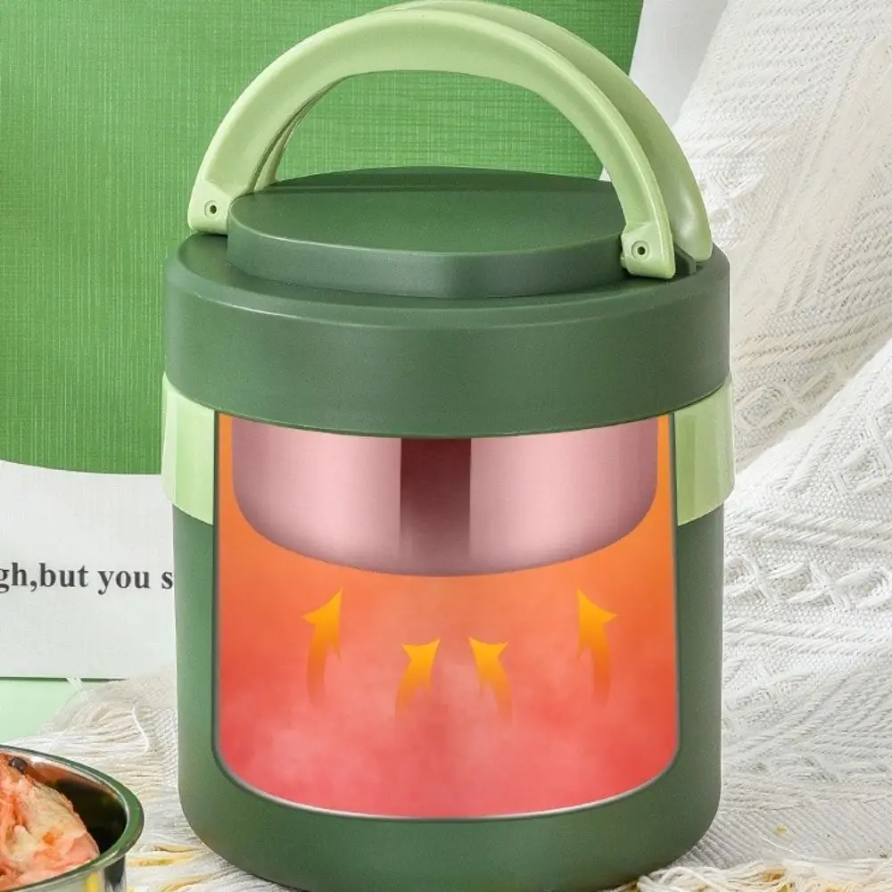 

Large Capacity 1.5L Thermal Lunch Box Hand-held Leak-Proof Food Thermal Jar Household Insulated Bucket Porridge Container