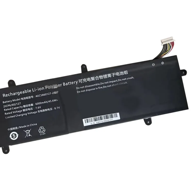 UGB New Laptop Battery For AEC5860127-2S1P 2ICP6/60/127 6000mAh 7.6V 45.6Wh