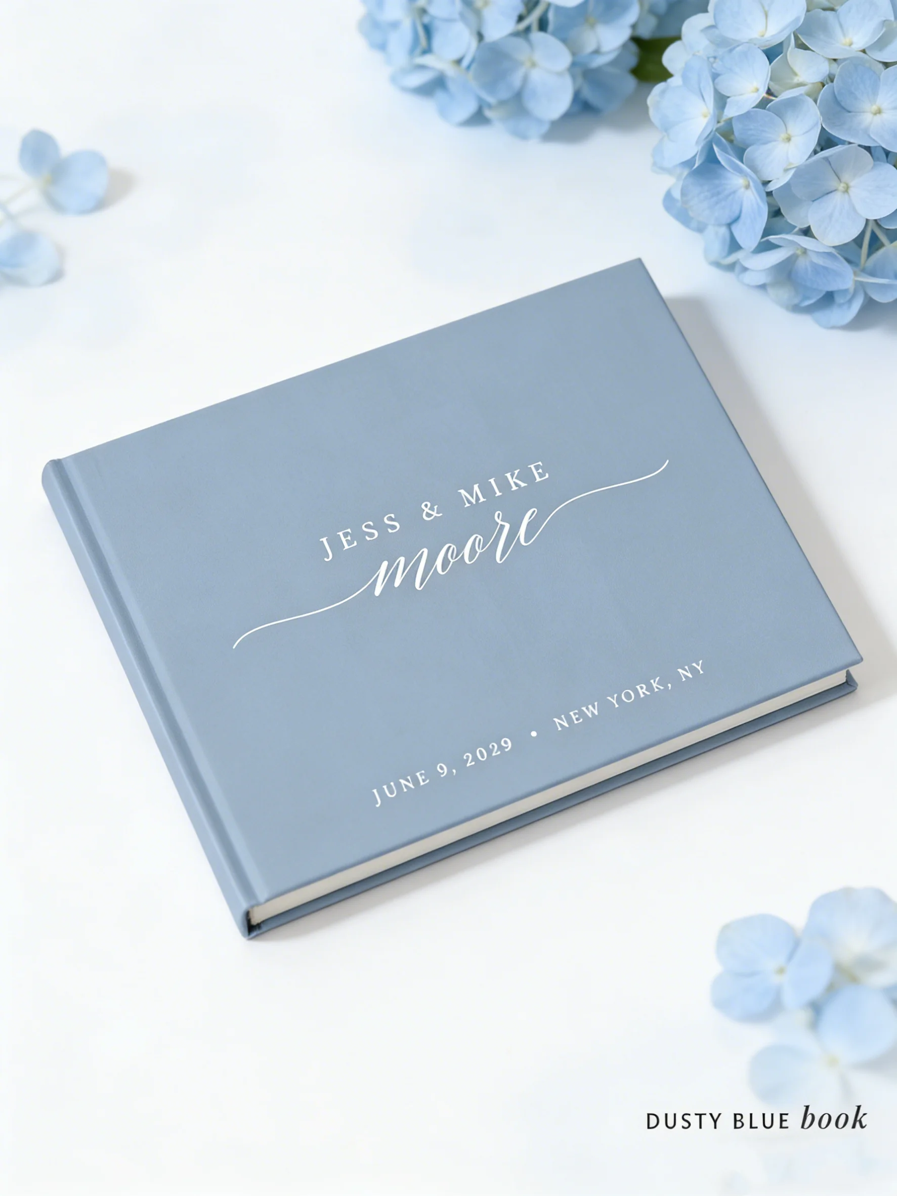 

Элегантный фотоальбом для гостей на свадьбу в пыльно-голубом цвете, 50 листов, несколько вариантов цвета