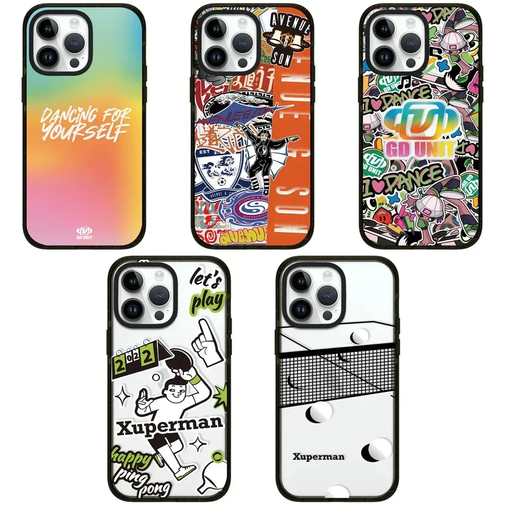 

Creative Graffiti 2.5 Acrylic Black Border Phone Case Cover for IPhone 12 13 14 15 16 Pro Max Case for 16 Pro Max