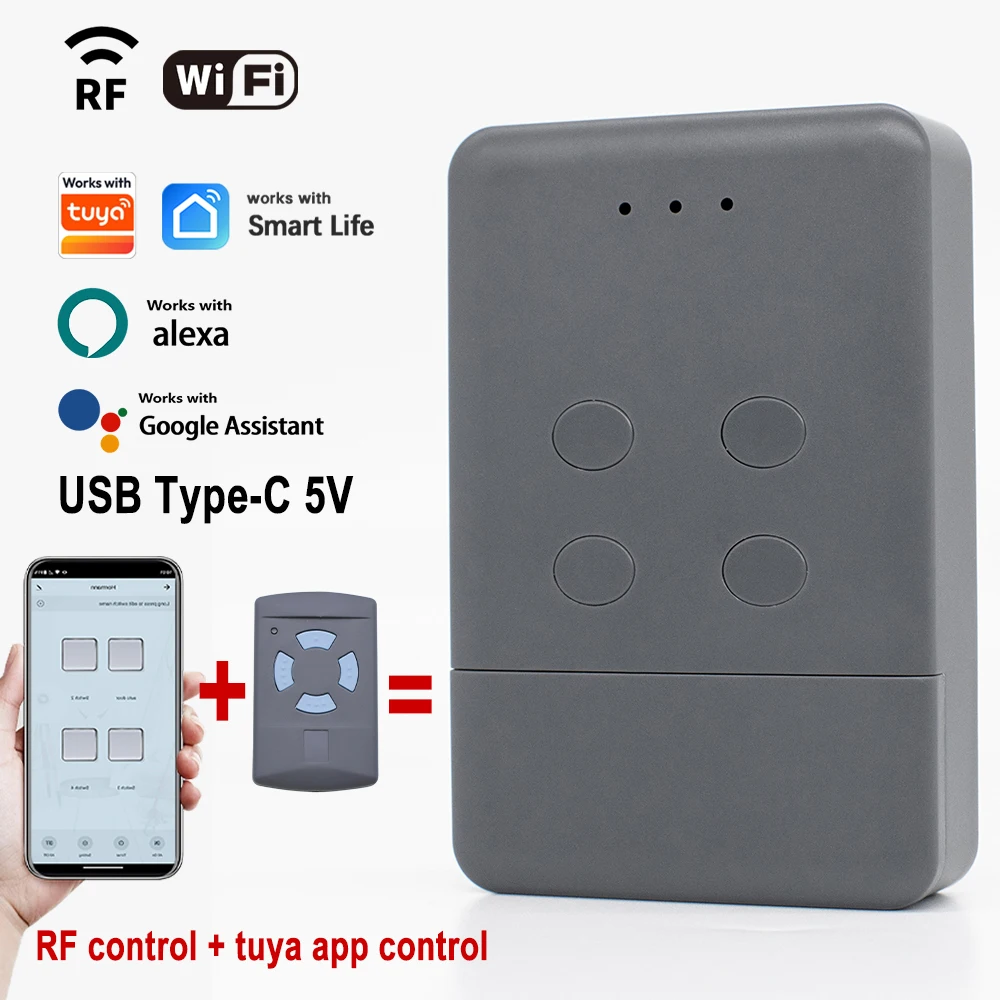 WIFI Smart Gate Opener Remote Control 868 MHz Transmitter HSM2 HSM4 HS4 HSE4 Garage Door Command Remote Barrier Works with Tuya