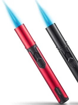 Nueva antorcha de Metal HONEST, encendedor a prueba de viento, bolígrafo recargable, encendedor de chorro de llama, encendedor de butano, cocina, barbacoa, vela, Camping, dispositivo para hombres