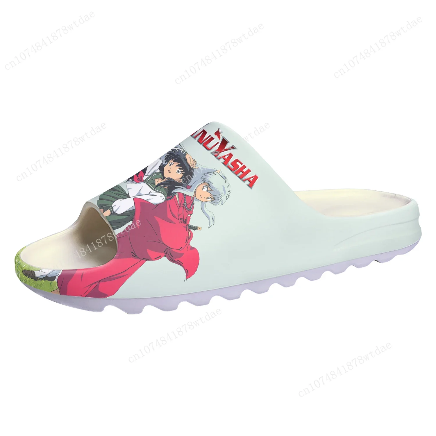 Inuyasha Soft Sole Sllipers Kagome Higurashi Mens Womens Teenager Home Clogs Anime Step In Water Shoes On Shit Customize Sandals