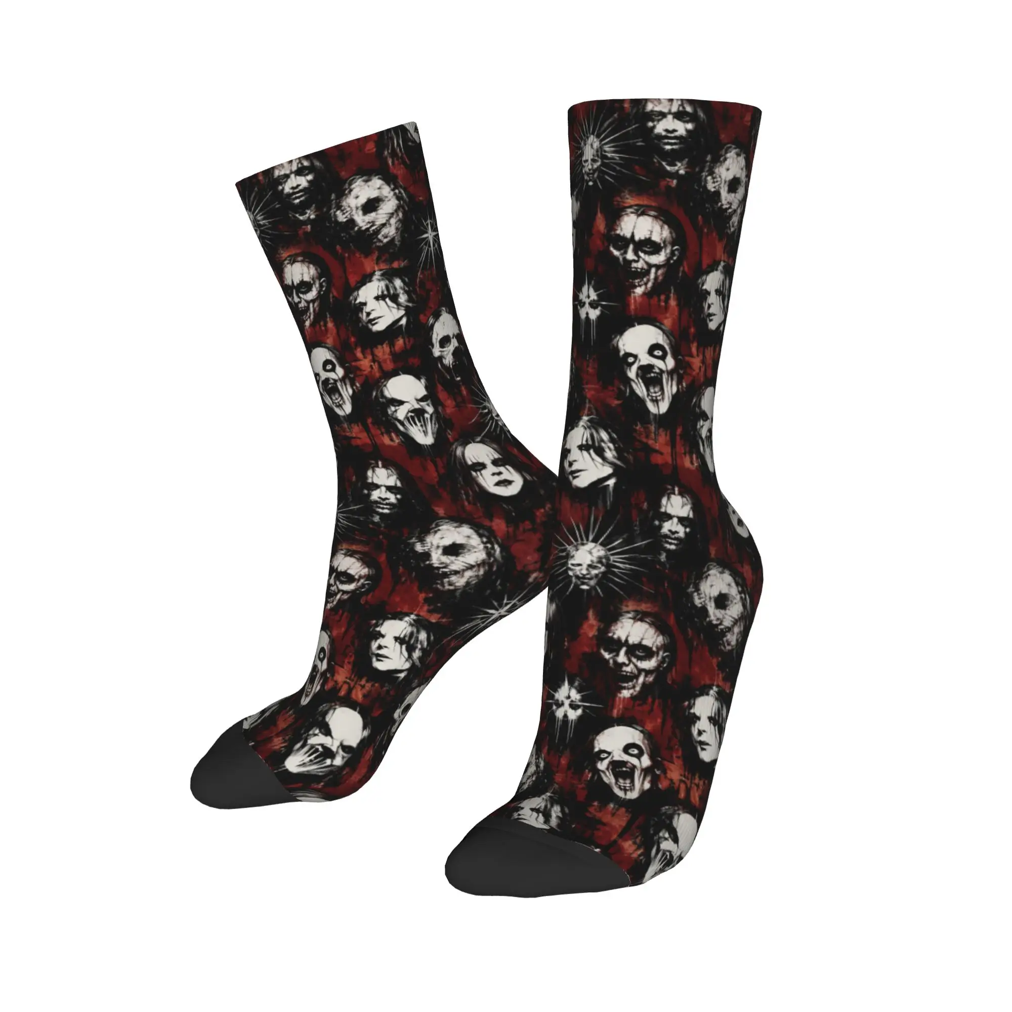Maggots SlipknotsS Horror  Dress Socks  Funny Stockings Men Comfortable Outdoor Socks Winter Design Anti Skid Socks