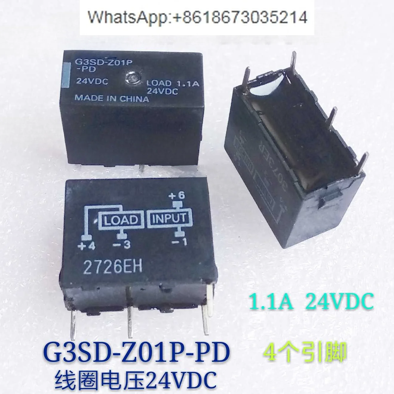 10  PCS  G3SD-Z01P-PD DC24V Solid State 1.1A 24VDC 4 Pins