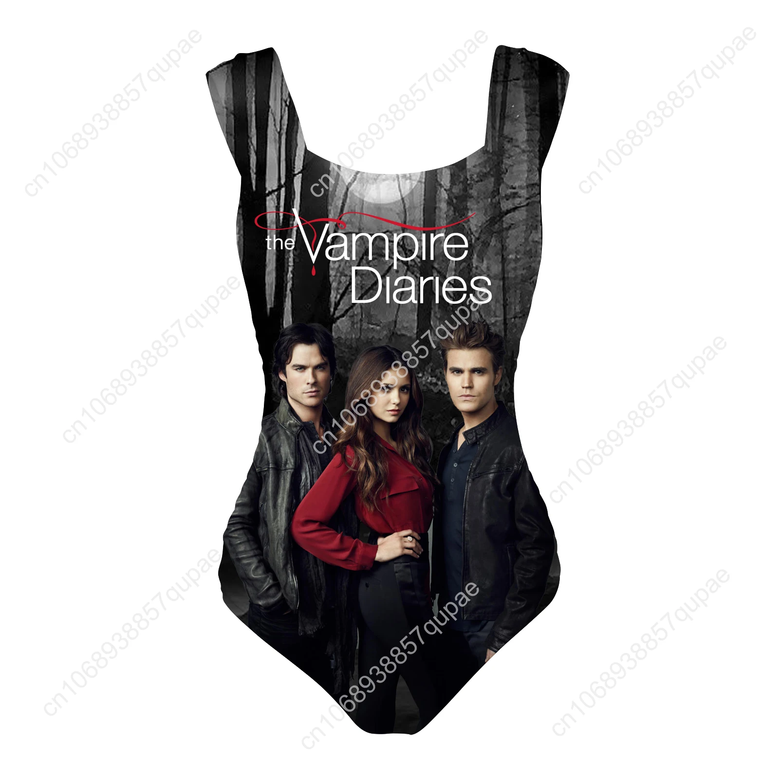 Traje de baño de una pieza The Vampire Diaries, trajes de baño con tirantes anchos para mujer, traje de baño para Fiesta EN LA Piscina, Bikini Sexy para playa, ropa de playa personalizada