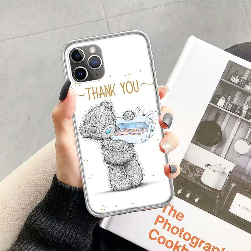 Teddy Me To You Bear cute Phone Case For Apple iPhone 16 15 14 13 12 11 Pro Max XS XR X 7 + 8 Plus SE Soft Shell Cover Coque 15 