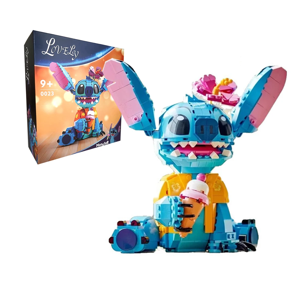 Disney Stitch Assembling Building Blocks Lilo & Stitch Cartoon Kawaii Assembling Toys Action Figures Ornaments Children\'s Gifts