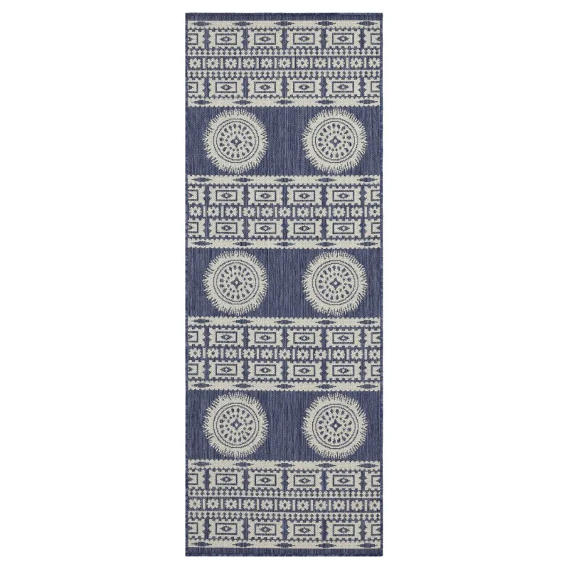 

Sunshine GC_HAR2022 Blue 2 ft. 7 in. x 7 ft. 3 in. Indoor/Outdoor Area Rug