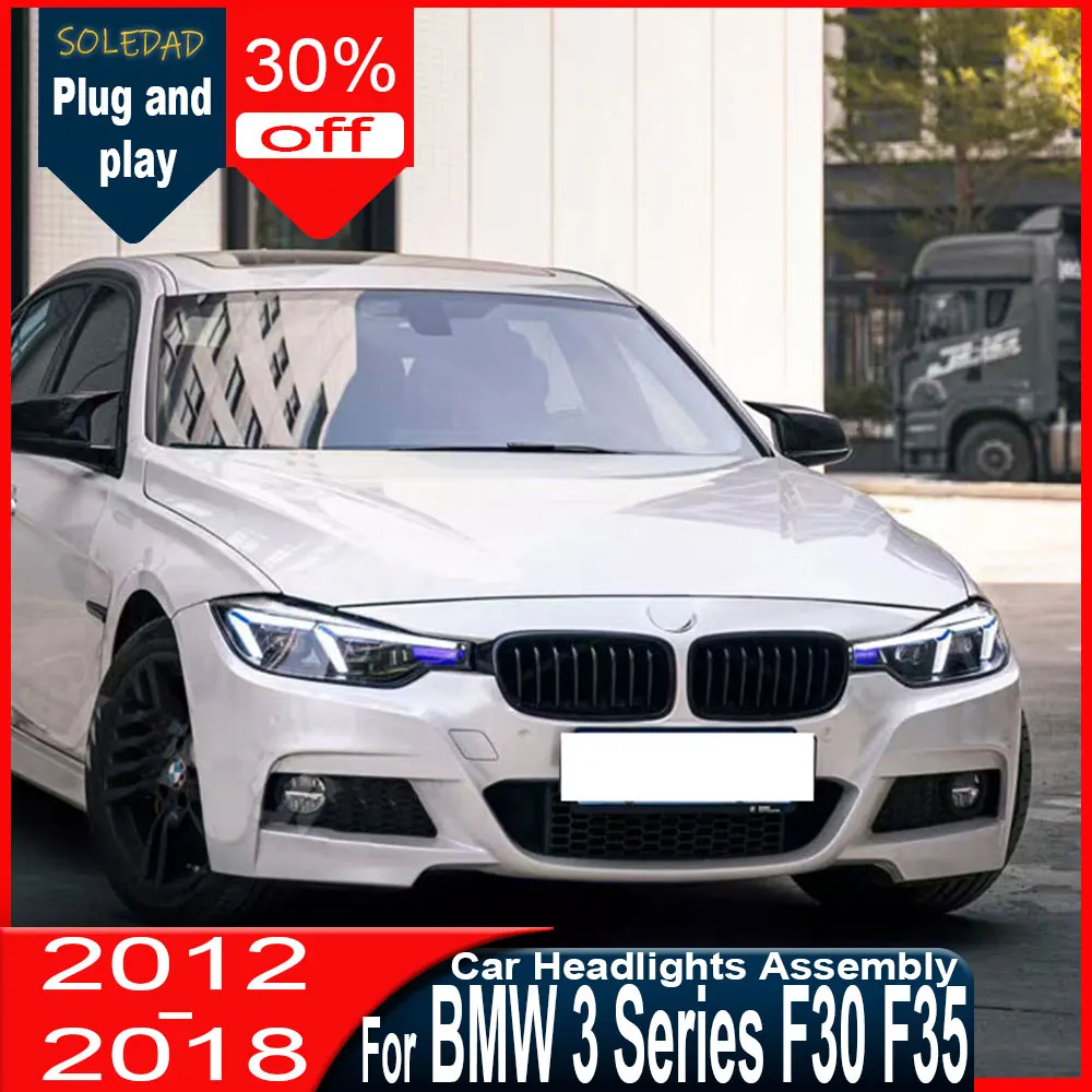 

Автомобильные фары для BMW F30 F35 2013-2018: Светодиодные фары в сборе, обновленный дизайн 2022 года, аксессуары