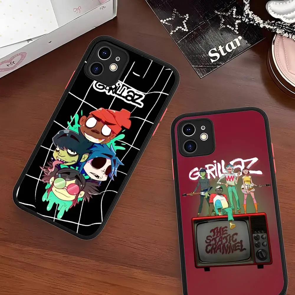 

Virtual Classic Band G-gorillaz Phone Case For IPhone 16e 15 14 13 12 11 Pro Max Plus X XS MAX Candy Color Matte Cover