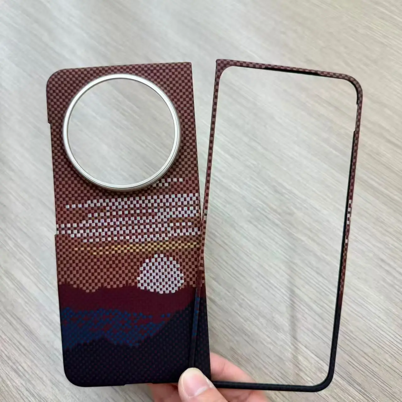 Magnetic Real Aramid Carbon Fiber Case For VIVO X Fold6 Matte Armor Back Cover