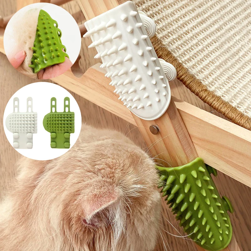 Pet Cat Hair Removal Massage Comb Cats Scratching Rubbing Brush kitten Grooming Self Cleaning Wall Corner Cat Scratcher Combs