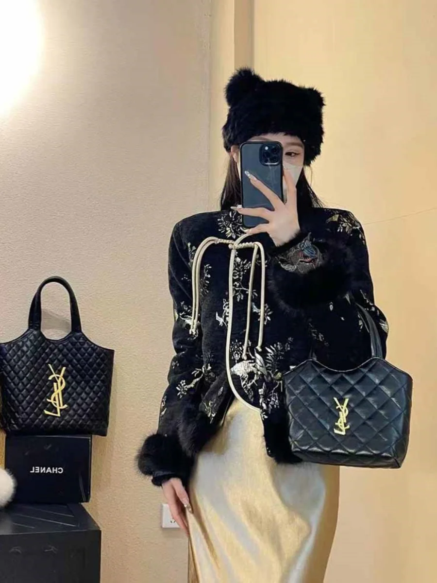Retro Chinese Sle Women's Cotton Jaet Set Beautiful Button Design Winter Faion Ele National Sle Pure Color Commute