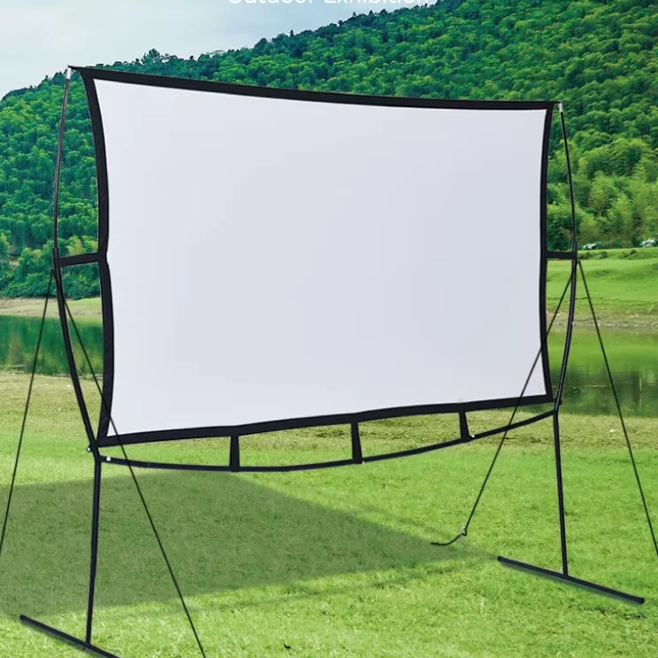 100 inch light weight fast fold screen outdoor screen portable projector screen