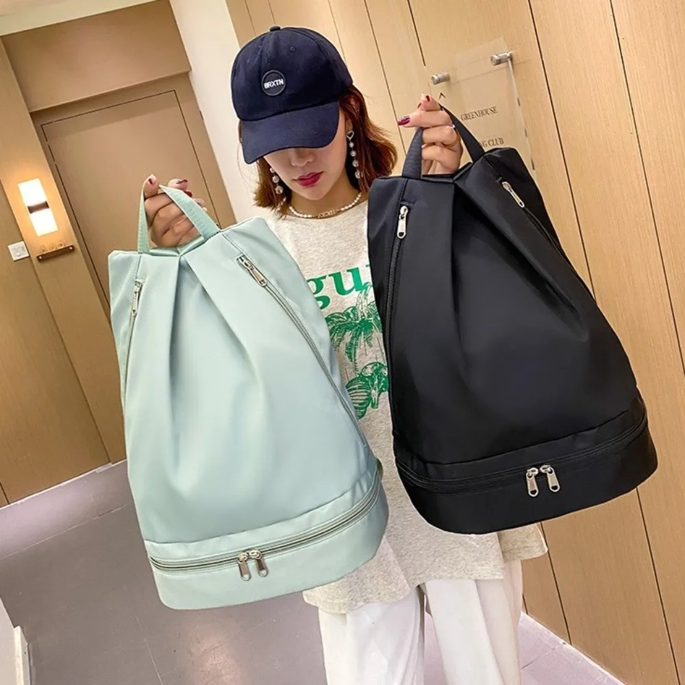Waterproof Wet Dry Separation Fitness Bag Zip Backpack Multifunction Swimming Bag Large Capacity Splashproof Travel Sport Bag