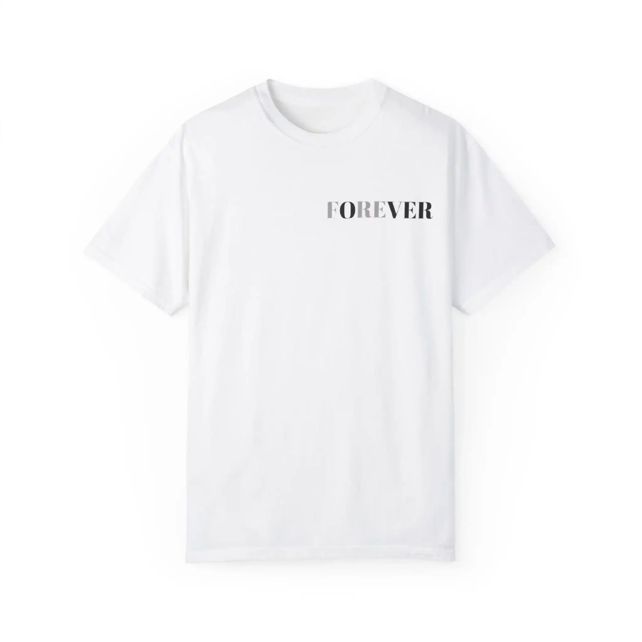 Forever Garment Dyed T-Shirt, lässig, für jeden Tag, für Freunde, Geburtstag oder Jahrestag, trendiger minimalistischer Stil