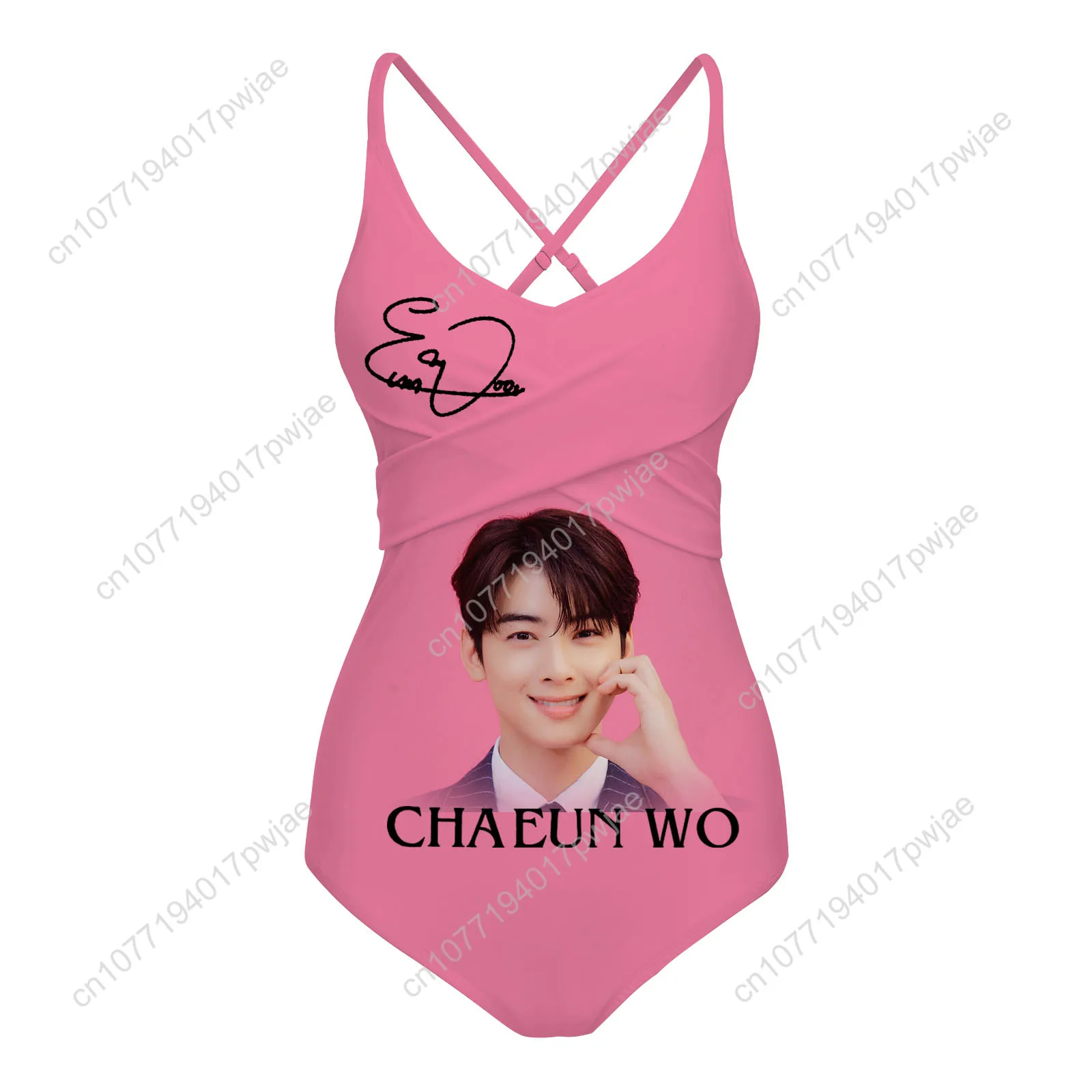 

KPOP Cha EunWoo Swimsuit Womens Sling Swimsuits Sexy Swimwear Pool Party Beach Bikini Summer Holiday Customize Bathing Suits