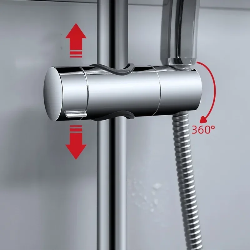 Image 6: Support de pommeau de douche universel réglable 18~25mm en ABS chromé, accessoires de salle de bain, supports de montage pour douche