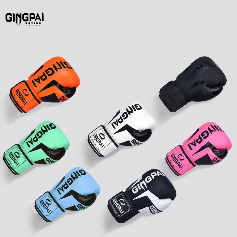 

GINGPAI Высокое качество розовые перчатки для кикбоксинга для взрослых и детей Муай Тай тренировочные боевые мешки с песком для мужчин и женщин Боксерские перчатки для ММА