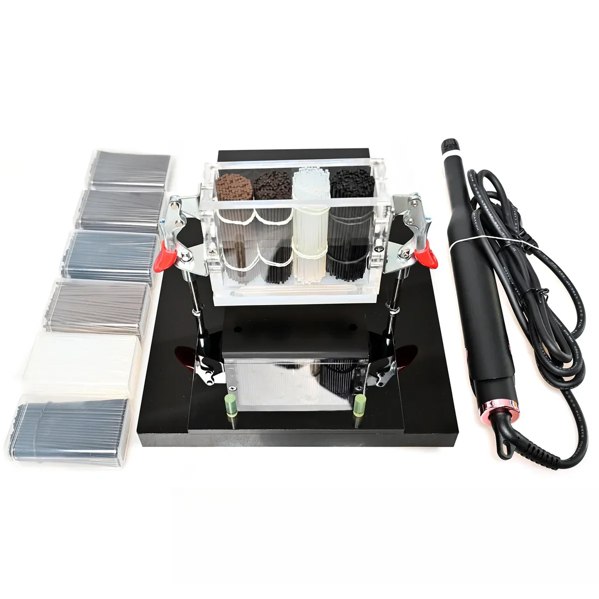 Flat Hair Extension Making Machine Manual Keratin Hair Extension Making Tool Hair Bundle work in progress Processing Machine