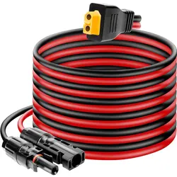 3m 1.5m 12AWG Solar Panel Connector to XT60 Adapter Cable for ALLPOWERS R600 R1500 R2500 Ecoflow River Delta Solar Generators.