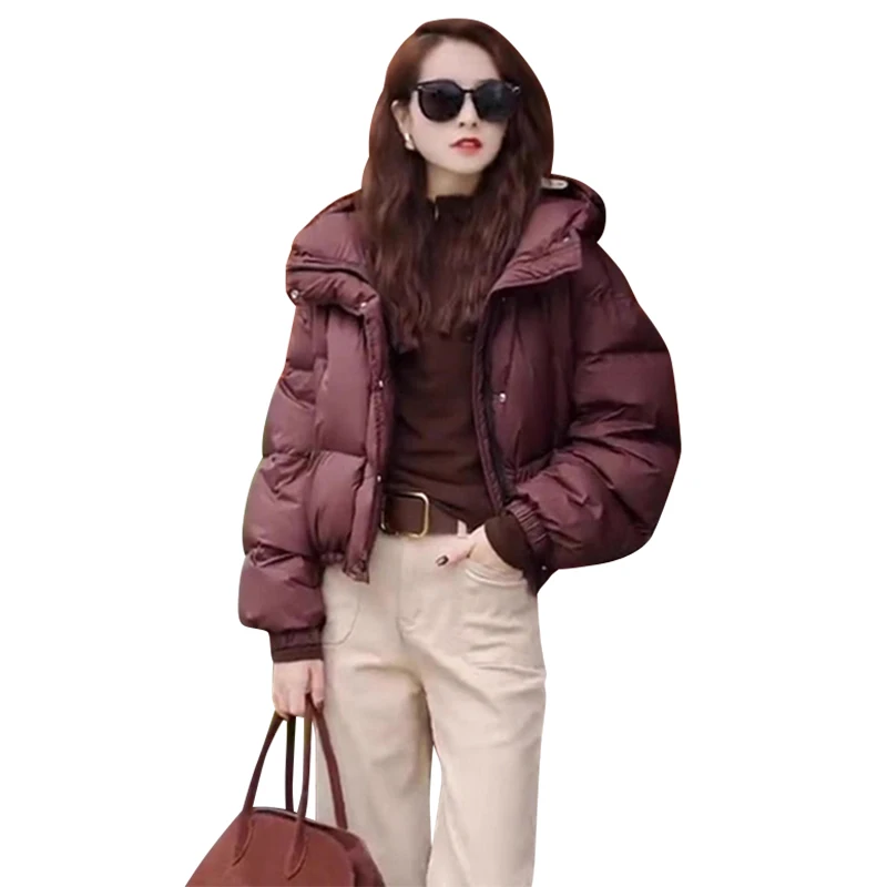 Women\'s Red Parka Jacket Overcoat Warm Long Sleeve Jackets Vintage Harajuku Hoodies Padded Jacket Winter 2000s Clothes Autumn