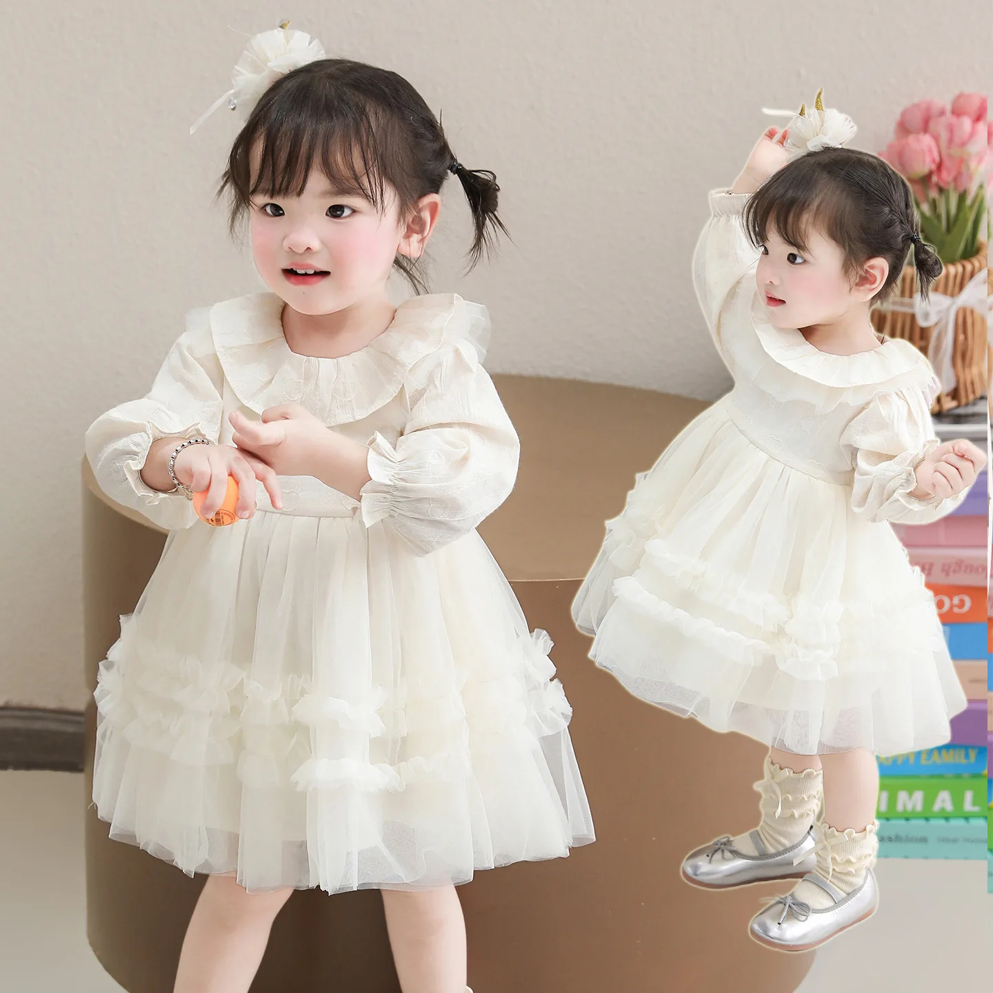 

2026 New Fashion Tutu Skirt Baby Year Old Dress