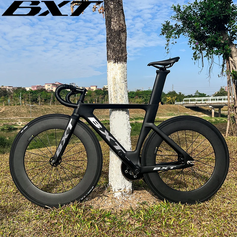 BXT 700C Carbon Track Bike, Single Speed Carbon Frameset, Fixed Gear Road Bicycle Complete Bike  with Carbon Wheelset - view 2