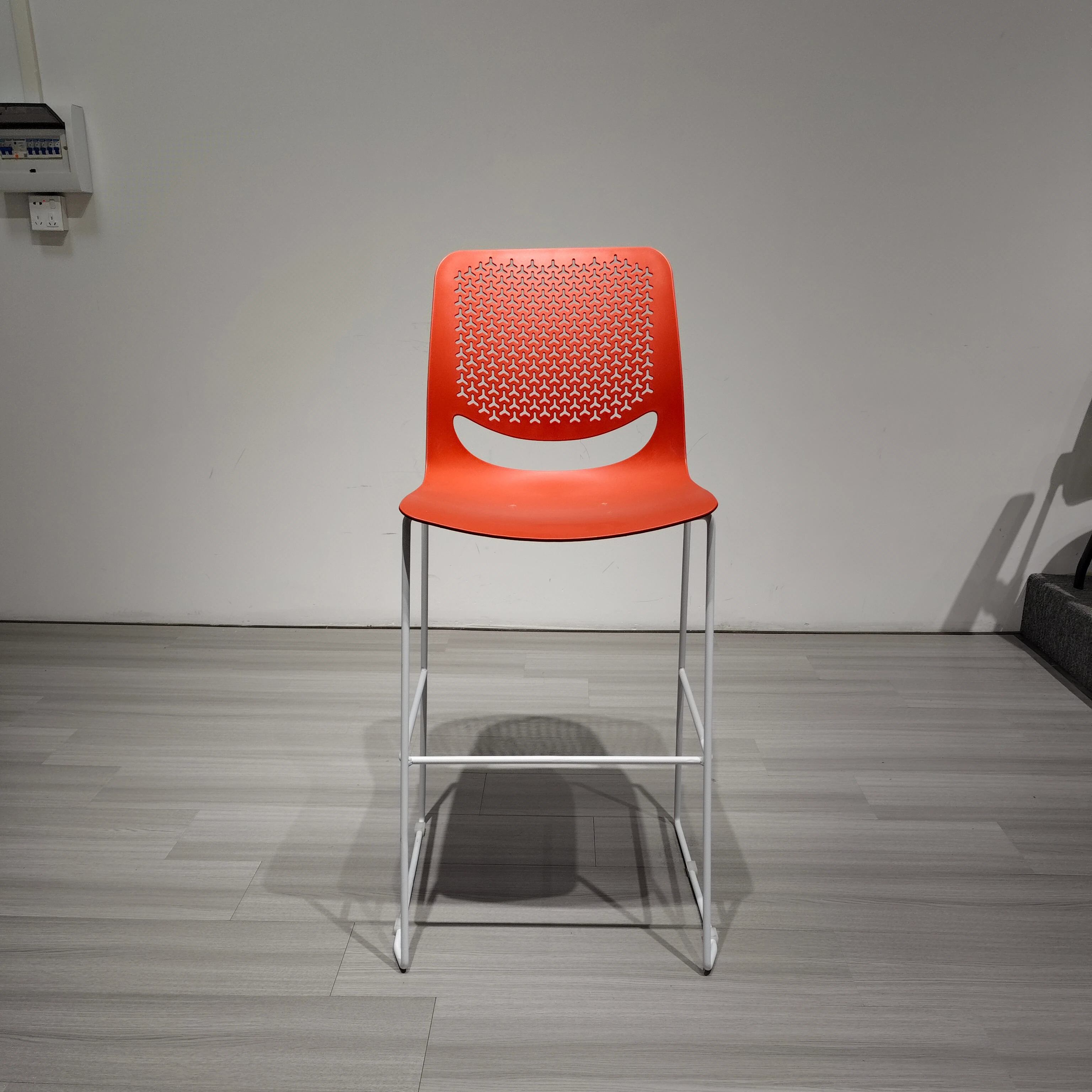& High Quality Luxury Plastic bar Stool Stackable Kitchen Island bar Stool