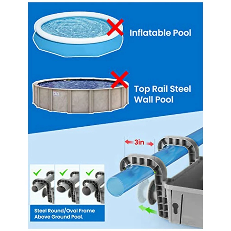 2 Sets Above Ground Pool Storage Basket Above Ground Pool Accessories + Pool Cup Holder For Above Ground Pools